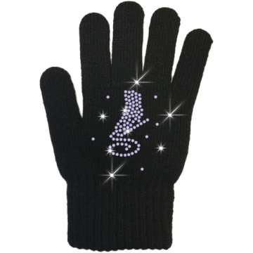 ChloeNoel Skate Gloves Crystals mini lay back Junior Black