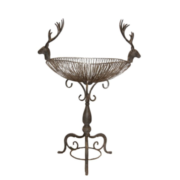 Van Deurs Metallkorb auf Ständer mit Hirschgriffen