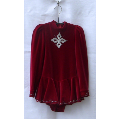 Kürkleid, Velour mit Silberapplikationen, Gr. 6 - 8