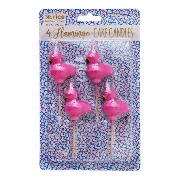 RICE Dekokerzen "Flamingo"