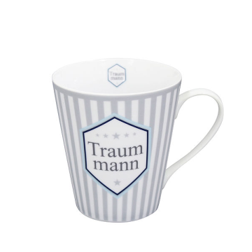 Krasilnikoff Mug Porzellan Tasse mit Henkel "Traummann"