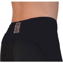 ChloeNoel 3" Supplex Black/Color Waist Band Skate Pants