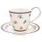 GreenGate Tasse mit Teller "Hailey white"