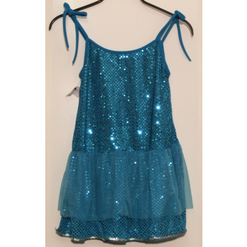 Kürkleid, türkis-glitter, Gr. XS - S