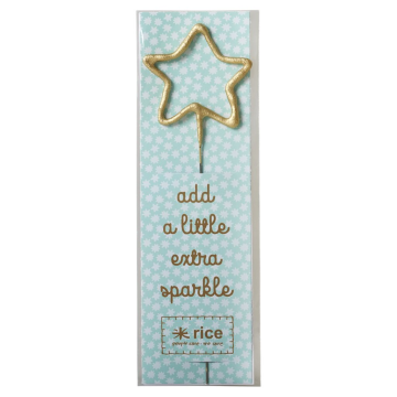 RICE Sparkler in gold - Star Shaped        