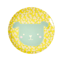 RICE Melamine Kids Plates in 6 Animal Prints