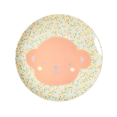 RICE Melamine Kids Plates in 6 Animal Prints