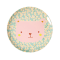 RICE Melamine Kids Plates in 6 Animal Prints pink