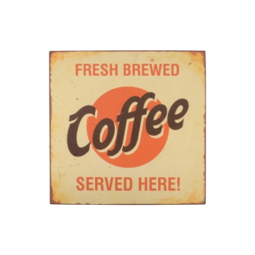 IB LAURSEN Metallschild Fresh brewed