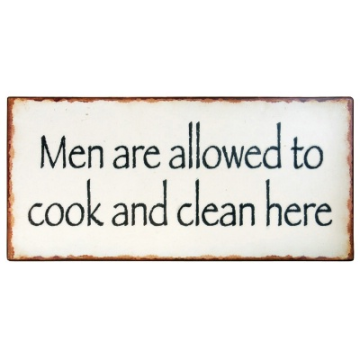 IB LAURSEN Metallschild Men are allowed