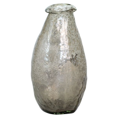 Glass antique vase smoke H: 18 cm 