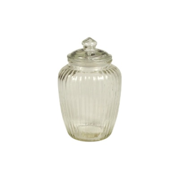 IB LAURSEN Glasdose mit Rillen