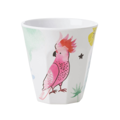 RICE Medium Melamine Cup with "Chockatoo" print