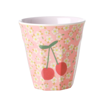 RICE Medium Melamine Becher mit "small Flower and Cherry" Print