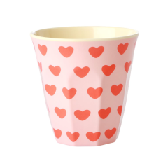 RICE Medium Melamine Becher mit "sweet Hearts"...
