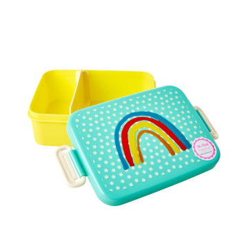 RICE Lunch Box mit Unterteiler Rainbow and Stars Print