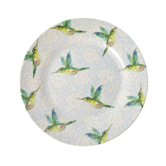 RICE Melamin Round Side Plate "Hummingbird" print
