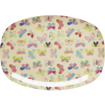 RICE Melamin Tablett  "Butterfly"