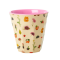 RICE Medium Melamine Becher mit "Lipstick Fall" Print