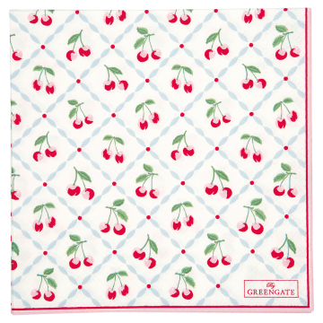 GreenGate Papierservietten "Cherie white"