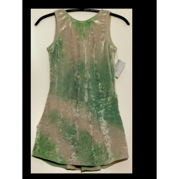 Trainingskleid, velour, blau-melange, Gr. 14 = XS - S