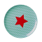 RICE Melamin Lunch Plate"Boys Star Print", flach