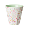 RICE Meduim Melamine Becher "Easter" Print in weiss