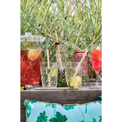 RICE Acrylbecher "Swirly" crystal clear