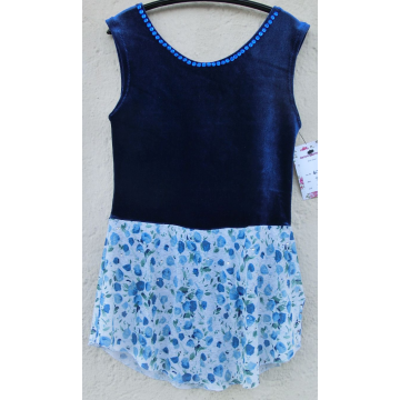 Kürkleid Velour mit Swarovski und Pailletten Gr. 8 - 10 Jahre