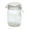 GreenGate Glass storage jar Bianca warm grey