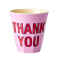 RICE Melamin Becher "Thank you" medium