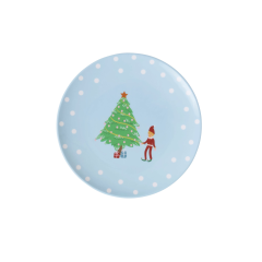 RICE Melamine Teller "Xmas Elf" klein