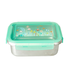 RICE Stahl Lunchbox "Summer Flower" rechteckig