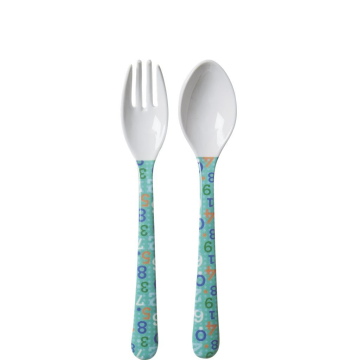 RICE Melamin Besteck "Nummern"