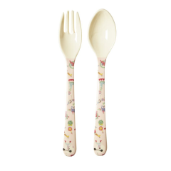 RICE Melamin Besteck "Zirkus" rosa