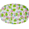 RICE Melamin Tablett  "Flower Print" weiss