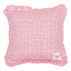 GreenGate Cushion cover Frederikke rasberry with Frill