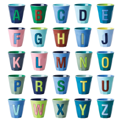 RICE Melamin Becher with Letter "S" medium