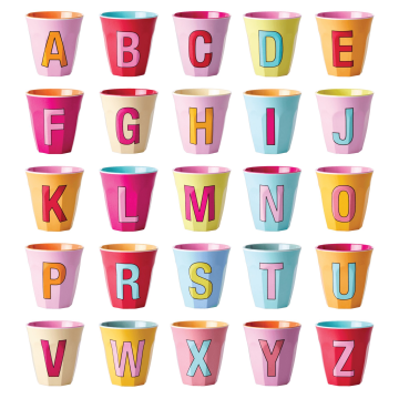 RICE Melamin Becher with Letter "U" medium