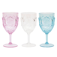 RICE Acryl Weinglas "türkis"