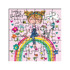 Rachel Ellen "Happy Birthday" Puzzle Card