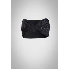 Sagester Stirnband mit Knoten und Crystal MIC 10 nero M = Erwachsene ab ca. 10 Jahre