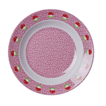 RICE Melamin Kinderteller tief "Pilz"