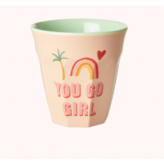 RICE Melamin Becher "You go Girl" Print