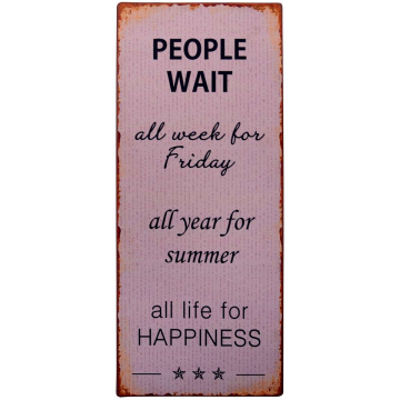 IB LAURSEN Metallschild "People Wait"