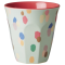 RICE Medium Melamine Cup two tone with "dapper dot" print
