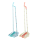 RICE Broom and dust pan set in assorted prints hellblau