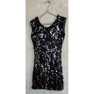 Kürkleid Pailletten massgefertigt Gr. XS - S adult