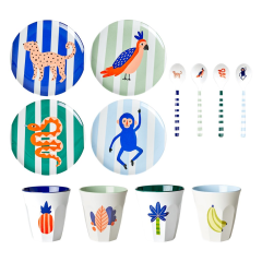 RICE Melamine Kids Dinner Set  "Dschungel"