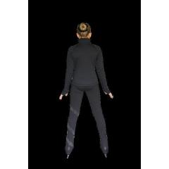 Raglan Sleeves Fitted Jacket with Pockets and Thumb Holes CM black/black